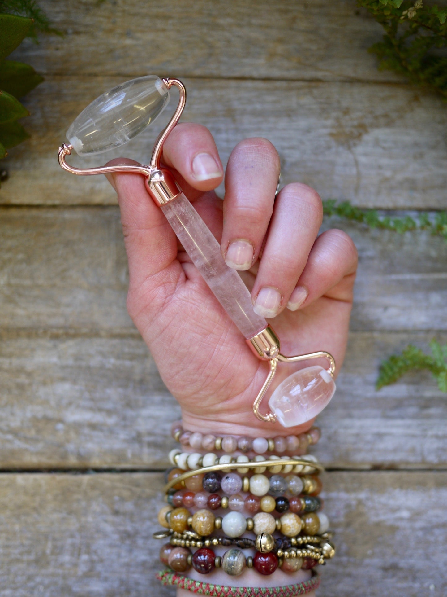 Crystal Face Roller - Clear Quartz - Shakti