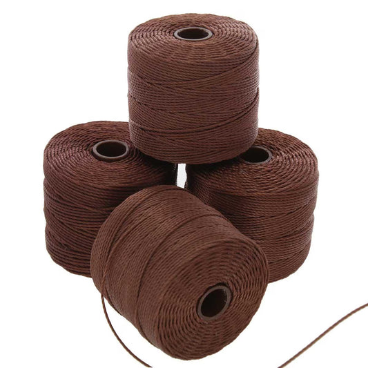 S-Lon Bead Cord, TEX210 (Brown)