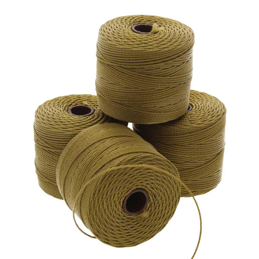 S-Lon Bead Cord, TEX210 (Golden Olive)