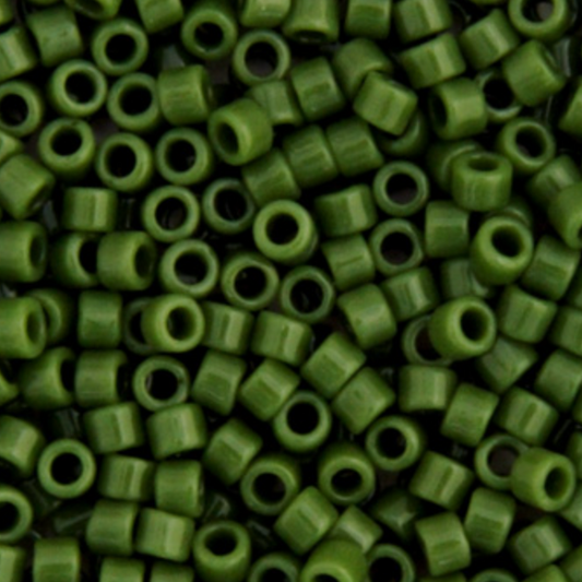 Miyuki Delica Seed Bead, 11/0 (Green Avocado Opaque)