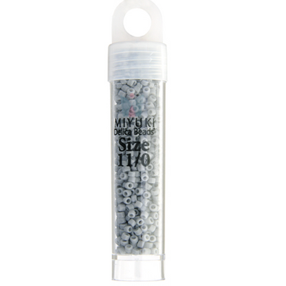 Miyuki Delica Seed Bead, 11/0 (Grey Ghost Opaque)