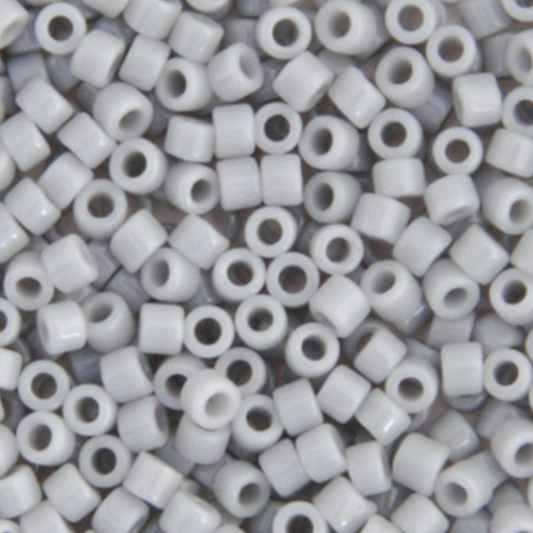 Miyuki Delica Seed Bead, 11/0 (Grey Ghost Opaque)