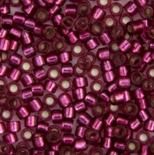 Miyuki Delica Seed Bead, 11/0 (Raspberry S/L Dyed)