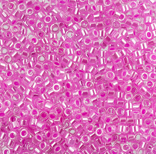 Miyuki Delica Seed Bead, 11/0 (Crystal Fuchsia Ceylon)