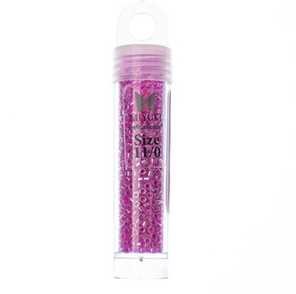 Miyuki Delica Seed Bead, 11/0 (Crystal Fuchsia Ceylon)
