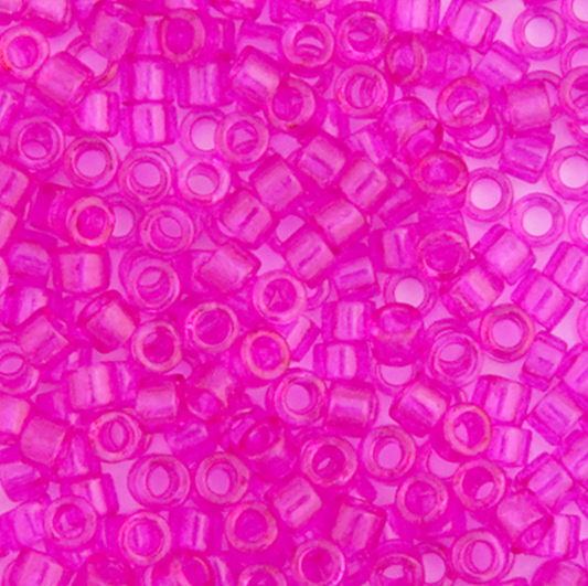 Miyuki Delica Seed Bead, 11/0 (Fuchsia Transparent Dyed)