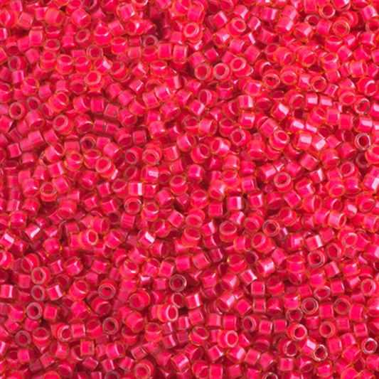 Miyuki Delica Seed Bead, 11/0 (Poppy Red Luminous Neon)