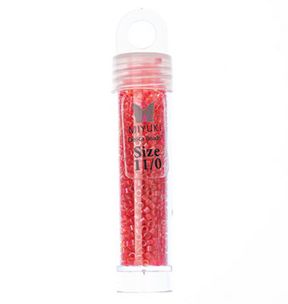 Miyuki Delica Seed Bead, 11/0 (Poppy Red Luminous Neon)