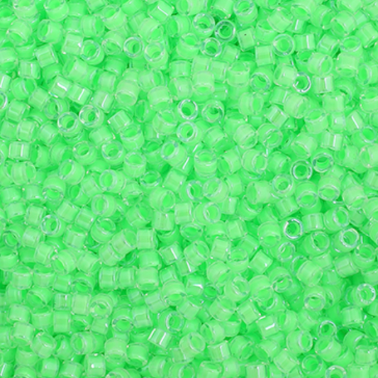 Miyuki Delica Seed Bead, 11/0 (Light Green Luminous Neon)