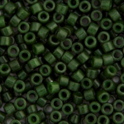 Miyuki Delica Seed Bead, 11/0 (Forest Green Opaque Dyed)