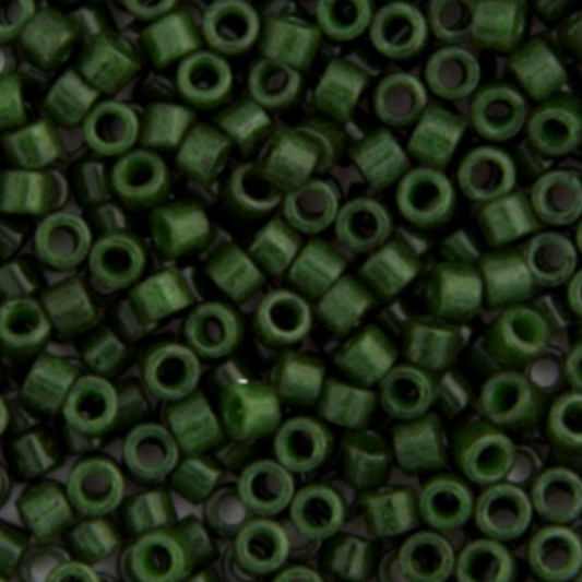 Miyuki Delica Seed Bead, 11/0 (Forest Green Opaque Dyed)