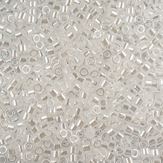 Miyuki Delica Seed Bead, 11/0 (Crystal White Ceylon)
