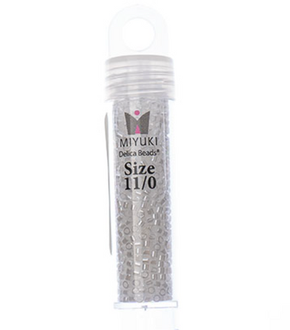 Miyuki Delica Seed Bead, 11/0 (Crystal White Ceylon)