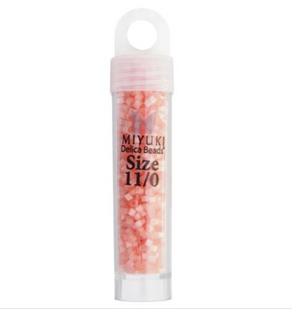 Miyuki Delica Seed Bead, 11/0 (Salmon Silk Satin)
