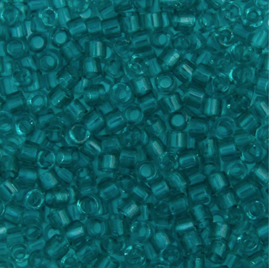 Miyuki Delica Seed Bead, 11/0 (Teal Caribbean Transparent)