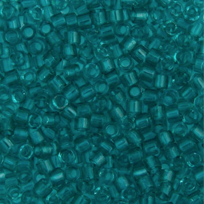 Miyuki Delica Seed Bead, 11/0 (Teal Caribbean Transparent)