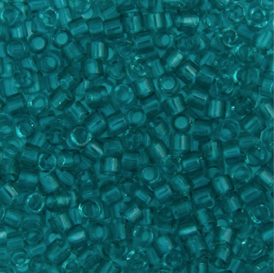 Miyuki Delica Seed Bead, 11/0 (Teal Caribbean Transparent)