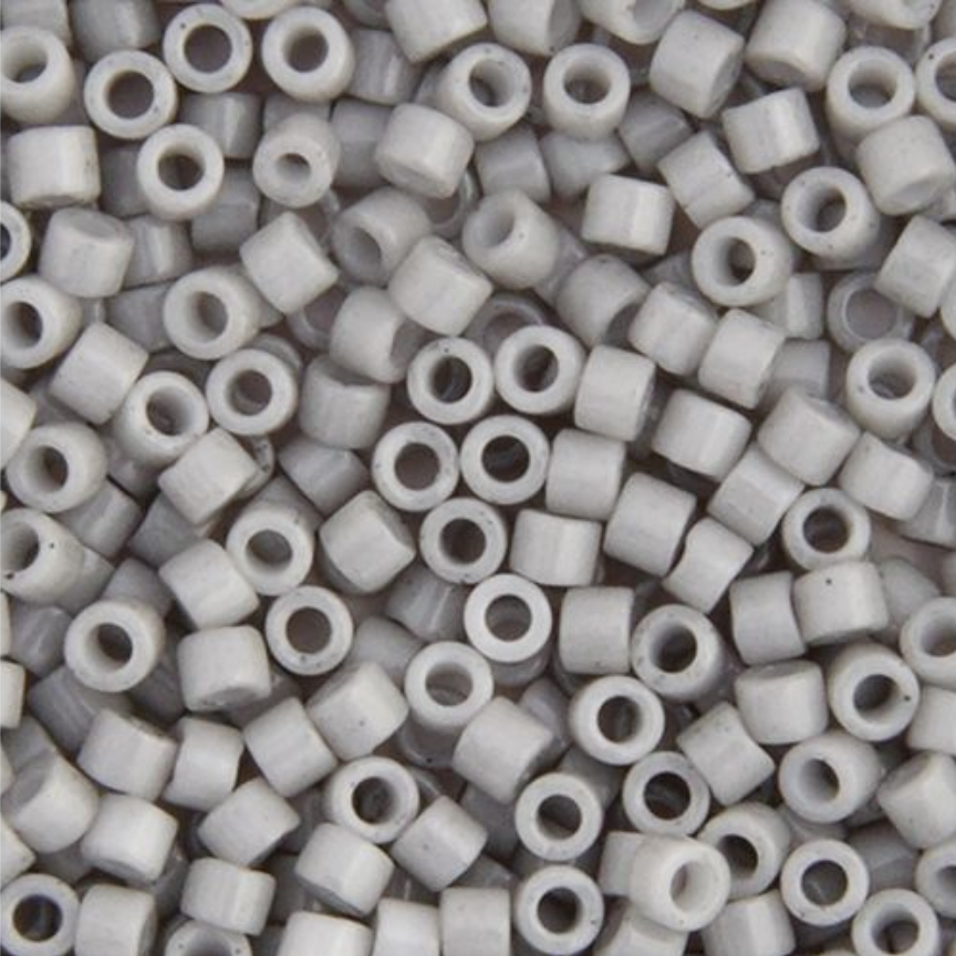 Miyuki Delica Seed Bead, 11/0 (Light Grey Smoke Opaque)