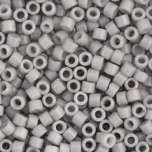 Miyuki Delica Seed Bead, 11/0 (Light Grey Smoke Opaque)