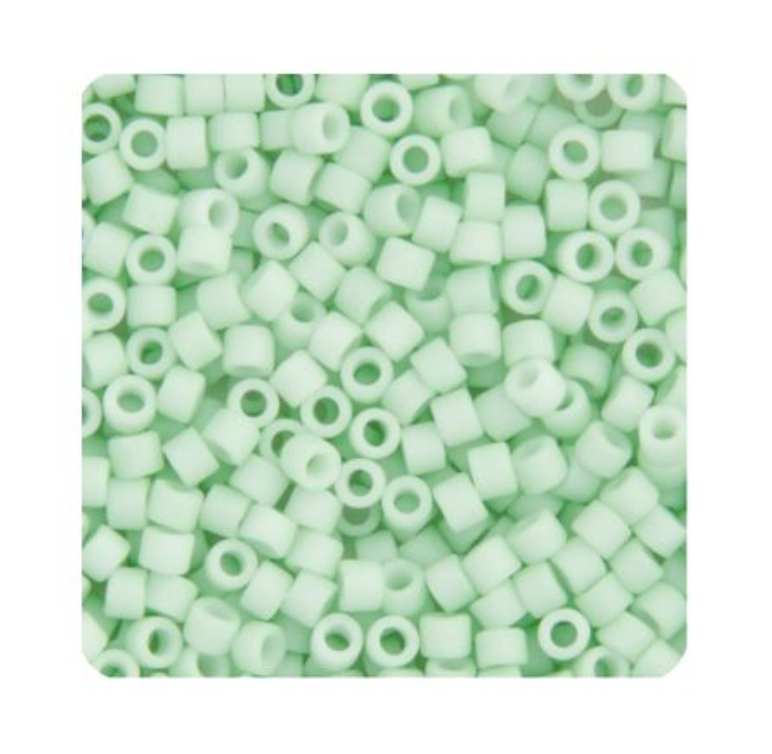 Miyuki Delica Seed Bead, 11/0 (Light Green Mint Opaque Matte)