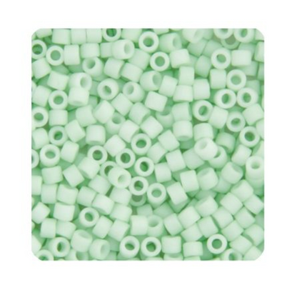 Miyuki Delica Seed Bead, 11/0 (Light Green Mint Opaque Matte)