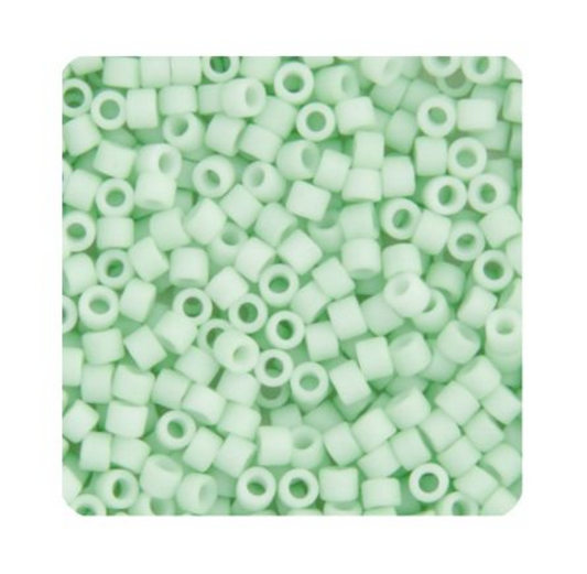 Miyuki Delica Seed Bead, 11/0 (Light Green Mint Opaque Matte)