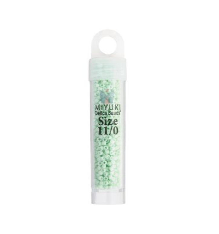 Miyuki Delica Seed Bead, 11/0 (Light Green Mint Opaque Matte)