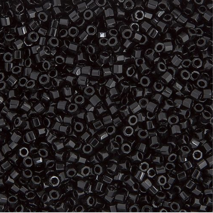 Miyuki Delica Seed Bead, 11/0 (Cut Black)