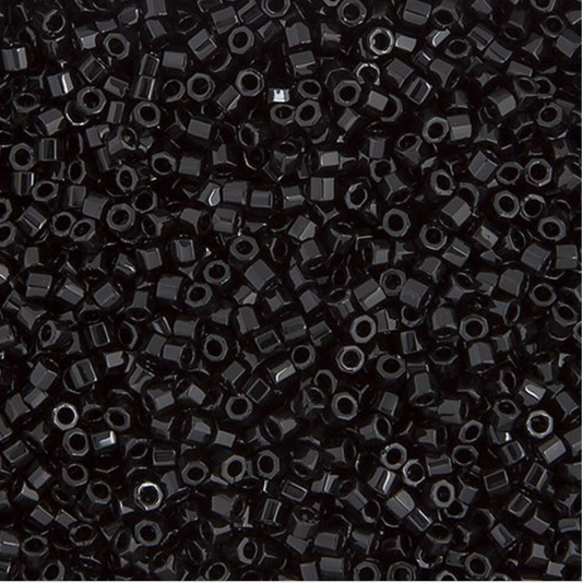 Miyuki Delica Seed Bead, 11/0 (Cut Black)
