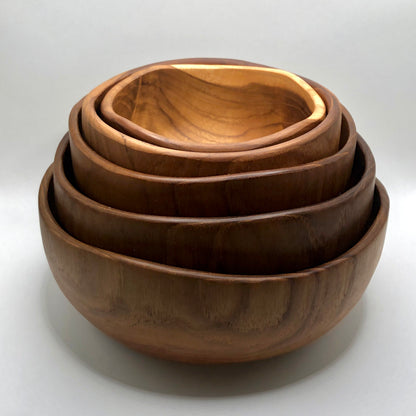 Teak Wood Bowl, Round