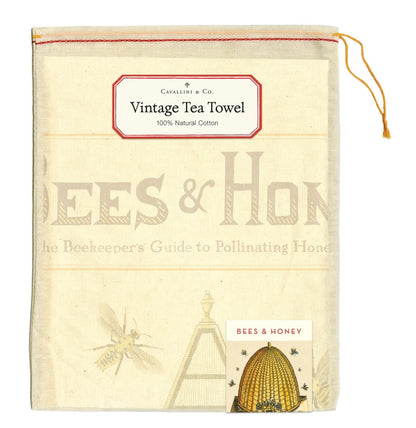Vintage Tea Towel - Bees & Honey