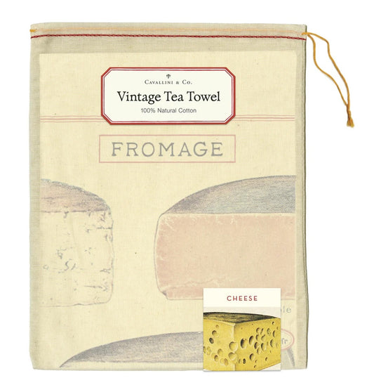 Vintage Tea Towel - Cheese