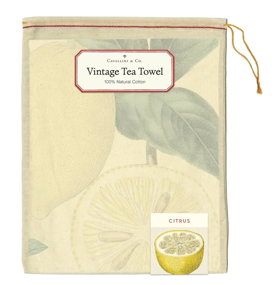 Vintage Tea Towel - Citrus