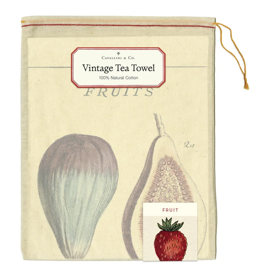 Vintage Tea Towel - Fruits