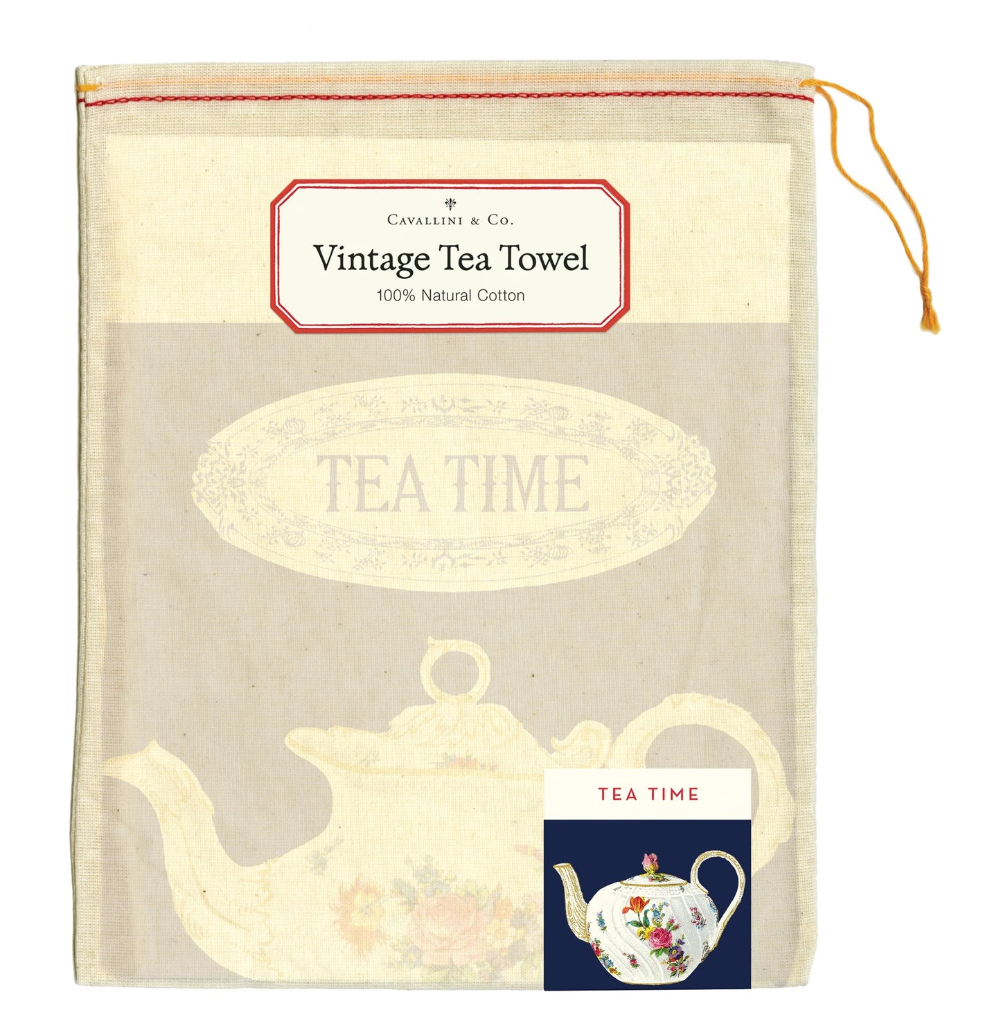 Vintage Tea Towel - Tea Time