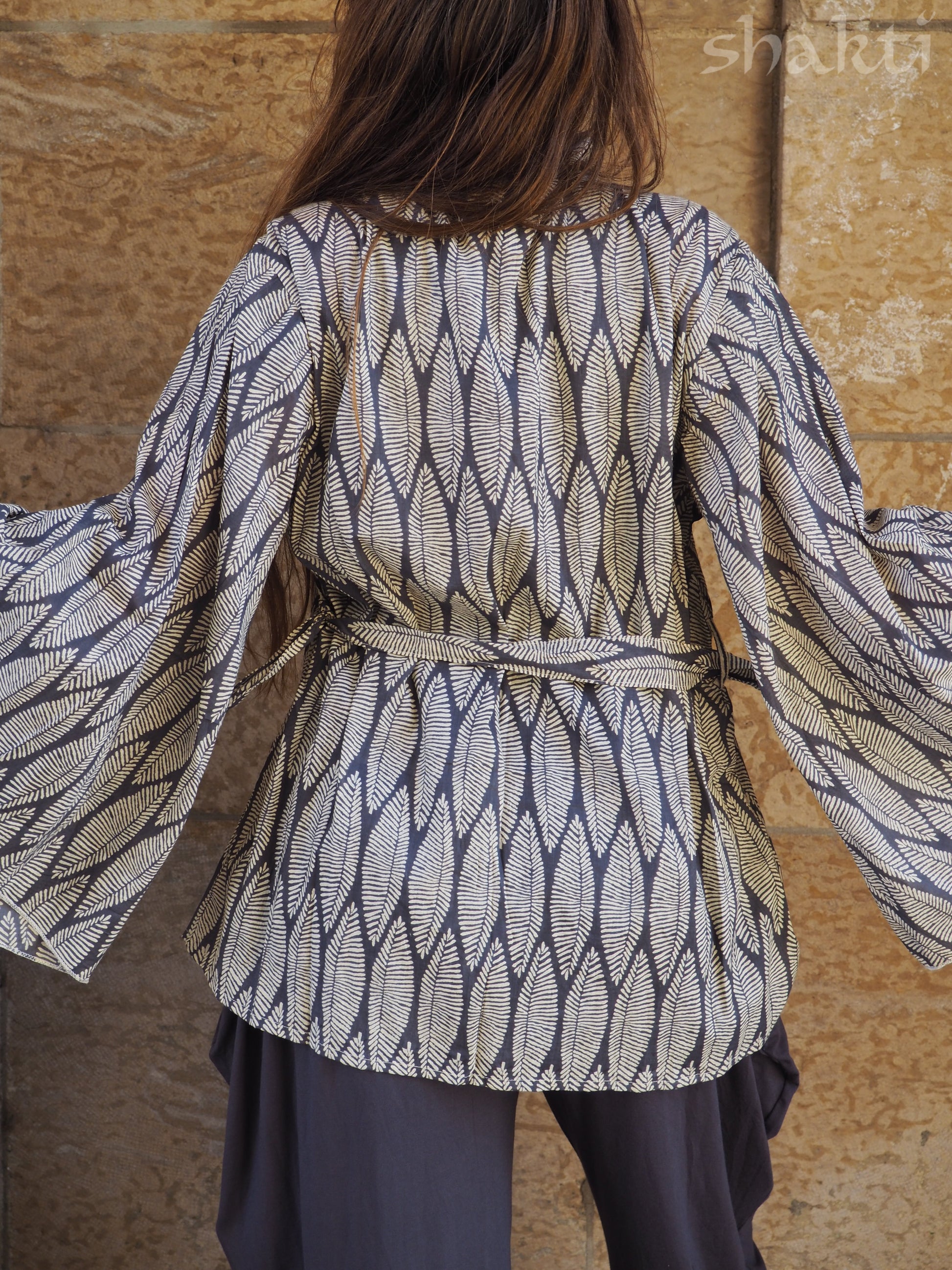 Block-Print Kimono-Top - Shakti