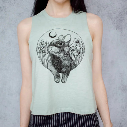 Rabbit and Moon Crop Tank - Shakti