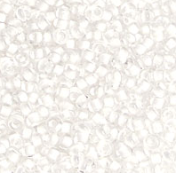 Czech Seed Bead, 10/0 (C/L White Terra Color)