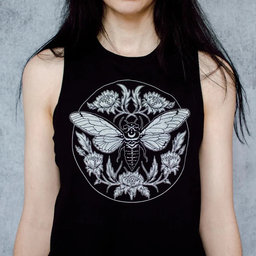 Cicada Racerback Crop Top - Shakti