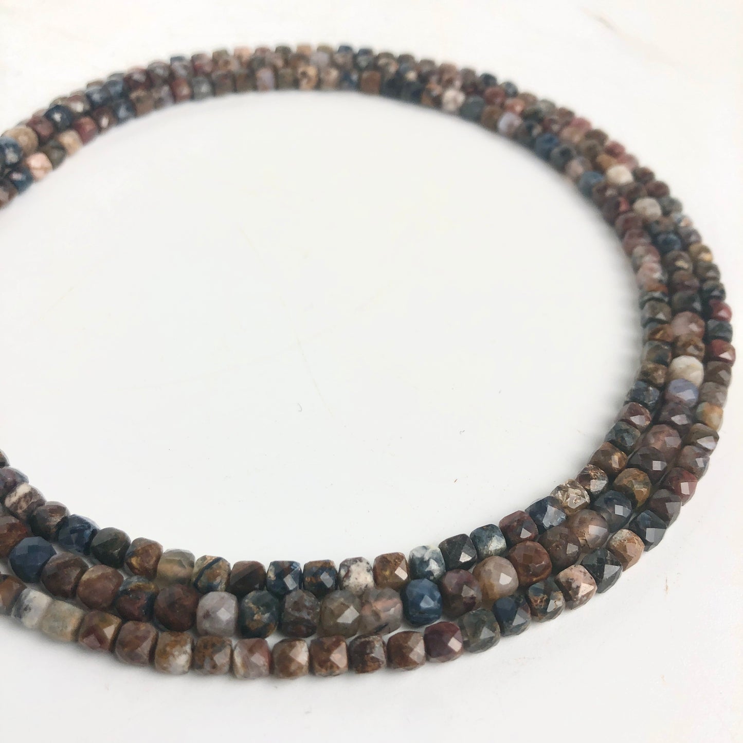 Pietersite Faceted Cubic Beads, 4mm - Shakti