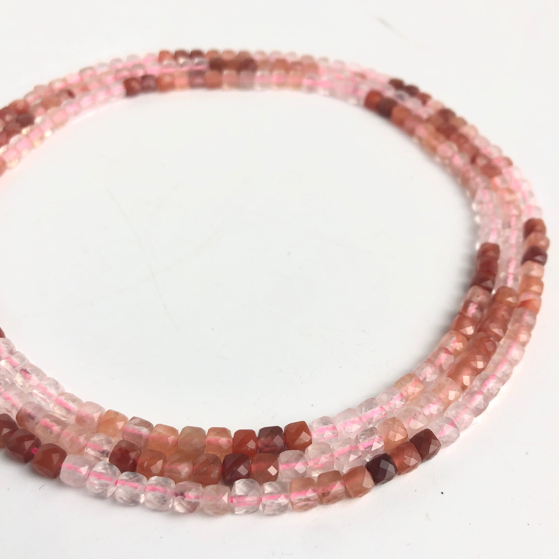 Hematoid Faceted Cubic Beads, 4mm - Shakti