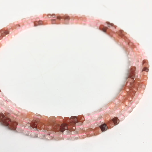 Hematoid Faceted Cubic Beads, 4mm - Shakti