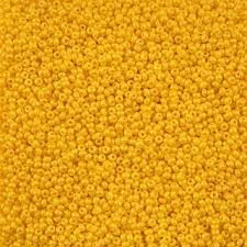 Czech Seed Bead, 10/0 (PermaLux Dyed Chalk Dark Yellow)