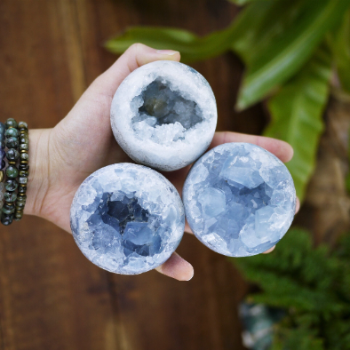 Celestite Spheres - Shakti