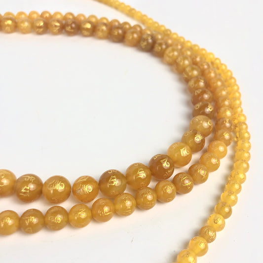 Mantra Beads - Yellow Agate - Shakti