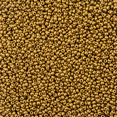 Czech Seed Bead, 10/0 (Gold Matt)