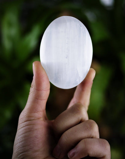 Selenite Palm Stones - Shakti