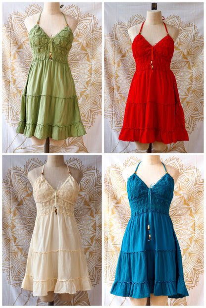 Peruvian Halter Dress, Mini
