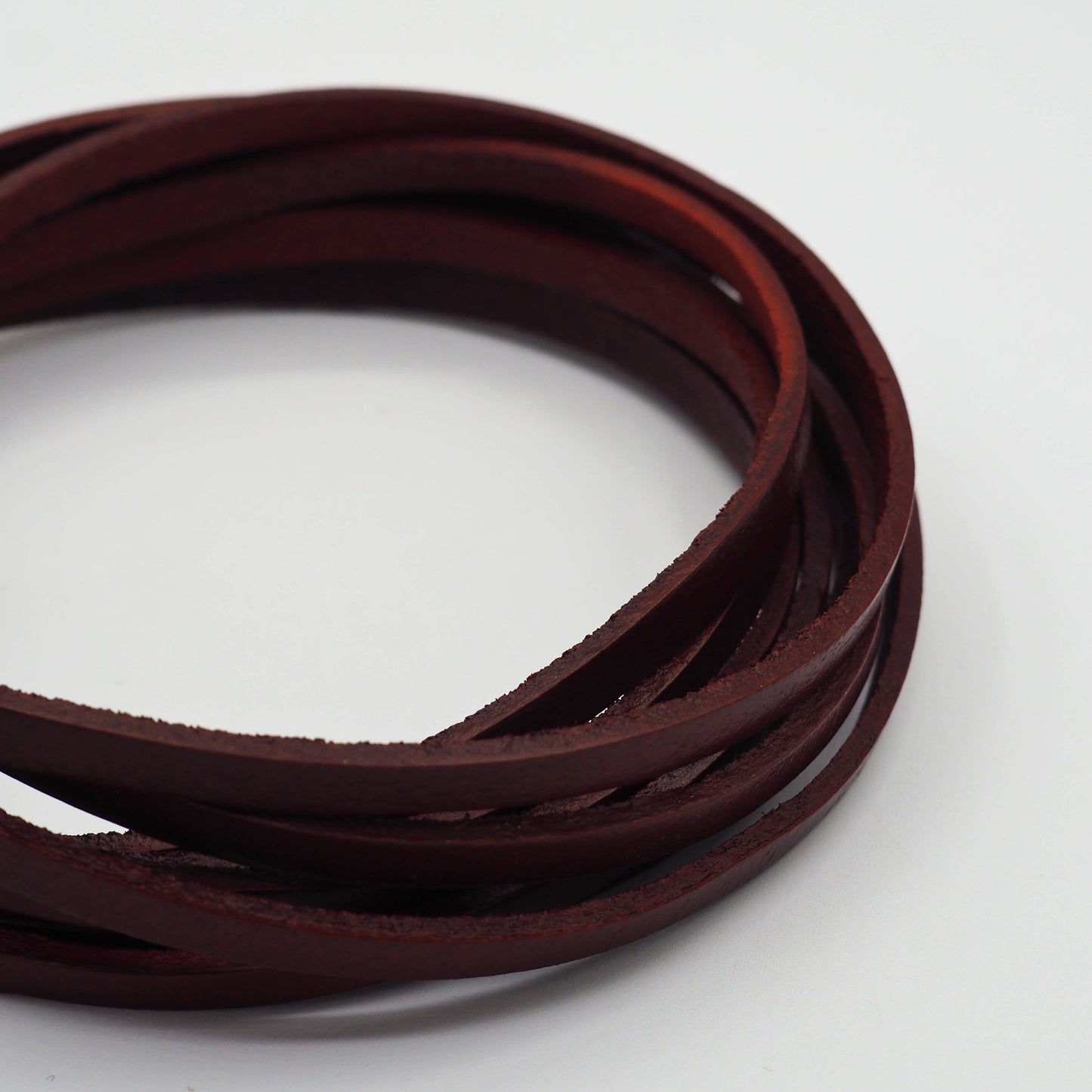 Leather Cord (Red) - 5mm Flat - Shakti