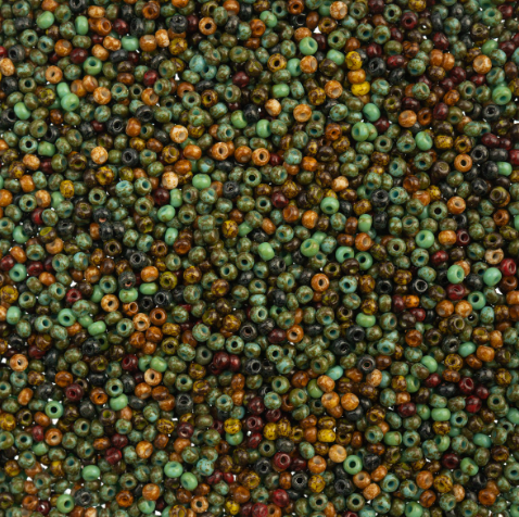 Czech Seed Bead, 10/0 (Opaque Travertine Mix)